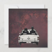 Gotische stijl bruiloft Stationery Donker Somber Save The Date (Achterkant)