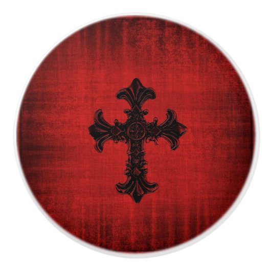 Gotische stijl deur- of la kruk keramische knop (Voorkant)