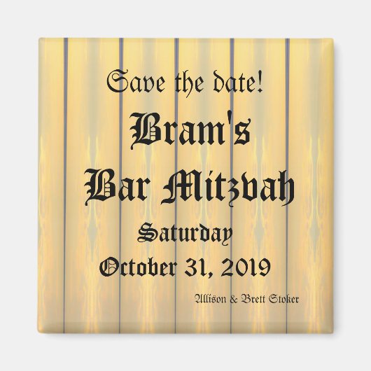 Gotische Stijl Ikat Save the Date Magnet (Voorkant)