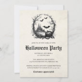 Gotische  stijl illustratie Halloween Party Kaart (Voorkant)