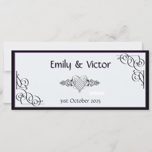 gotische stijl save the date (Achterkant)