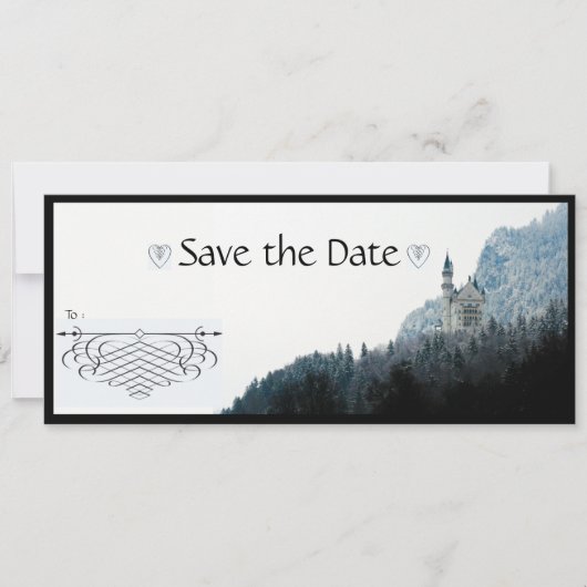 gotische stijl save the date (Voorkant)