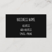 Gotische stijl suiker schedel kitty kat chic visitekaartje (Achterkant)