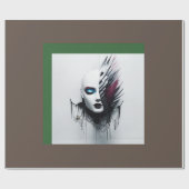 Gotische stijl Tiara Art-Fierce & Protective Desig Cadeaupapier (Vlak)