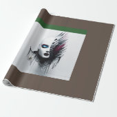 Gotische stijl Tiara Art-Fierce & Protective Desig Cadeaupapier (Uitgerold)