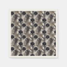 Gotische stijl zwarte bloemen