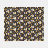 Gotische Suikerschedel Halloween Modern  Fleece Deken (Voorkant (Horizontaal))