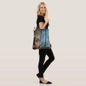 Gotische Surrealistische Unieke Collage van Sad Qu Tote Bag (Op model)