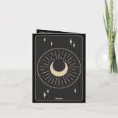 Gotische Tarot Foto Zwart Gouden Verjaardag Kaart (Achterkant)