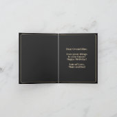Gotische Tarot Foto Zwart Gouden Verjaardag Kaart (Binnen)