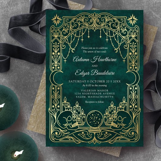 Gotische Tarot Heks Groen Huwelijk Kaart