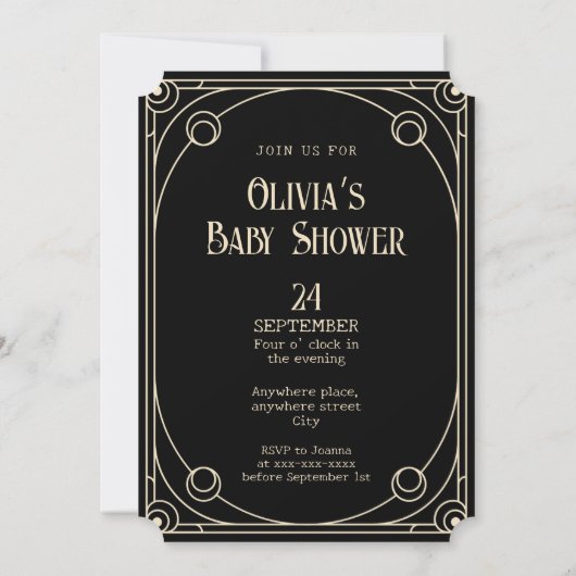 Gotische, Tarot kaart baby shower uitnodiging (Achterkant)