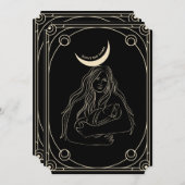 Gotische, Tarot kaart baby shower uitnodiging (Voorkant / Achterkant)