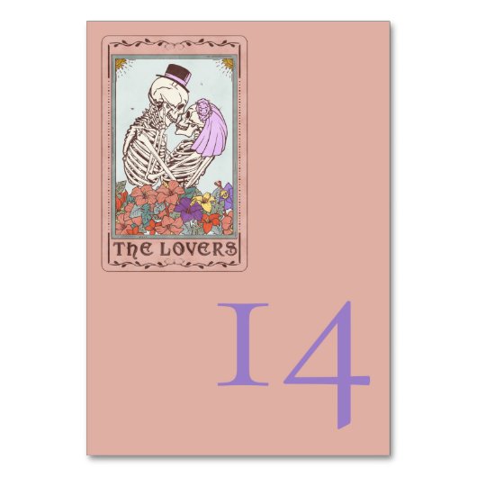 Gotische Tarot Kaart Liefhebbers Bruiloft Tafel Nu (Voorkant)