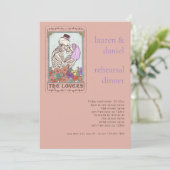 Gotische Tarot Kaart Lovers Bruiloft repetitie Din (Staand voorkant)