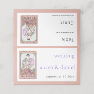 Gotische Tarot Kaart Lovers Place Card Plaatskaartje