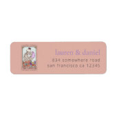 Gotische Tarot Kaart Namen Retouradres Bruiloft Etiket (Voorkant)