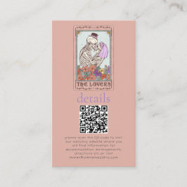 Gotische Tarot Kaart QR bruiloft details