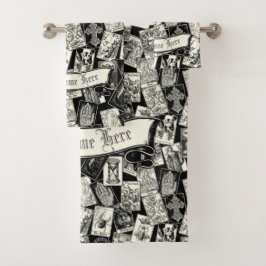 Gotische Tarot Kaart Victoriaans Witchcraft Apothe Bad Handdoek
