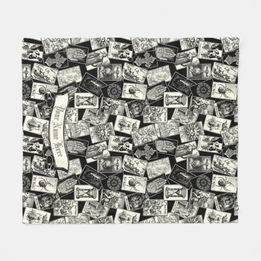 Gotische Tarot Kaart Victoriaans Witchcraft Apothe Fleece Deken (Voorkant (Horizontaal))