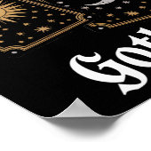 Gotische Tarot Kaarten Fortuin Middeleeuwse Litera Poster (Hoek)