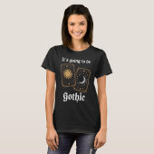 Gotische Tarot Kaarten Fortuin Middeleeuwse Litera T-shirt (Voorkant volledig)