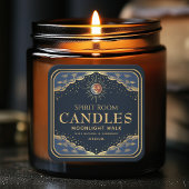  Gotische Tarot Moon Bewerkbaar Kaarsenlabel Vierkante Sticker