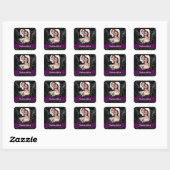 Gotische tattoo schedel vierkante sticker (Vel)