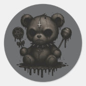 Gotische teddybeer Sticker (Voorkant)