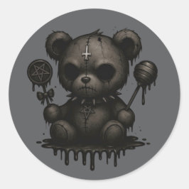 Gotische teddybeer Sticker