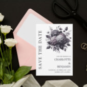 Gotische Thema Hydrangea Bloem Bruiloft Save The Date