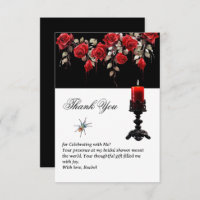 Gotische thema rode rozen & kaars bruids douche