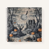 Gotische Toile Halloween Night Notitieboek (Voorkant)