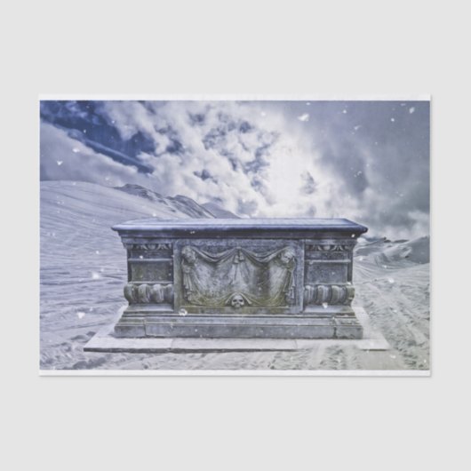 Gotische tombe tissuepapier (Voorkant)