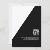 Gotische tot de dood doen ons deel zwart wit bruil bedankkaart (Achterkant)