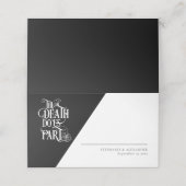 Gotische tot de dood doen ons deel zwart wit bruil plaatskaartje (Buitenkant ongevouwen)
