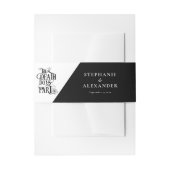 Gotische tot de dood doen ons deel zwart wit bruil uitnodigingen wikkel (Voorkant Voorbeeld)