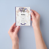 Gotische Trouw Uitnodiging Paarse Sinaasappelsched Flyer (Hand)