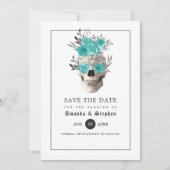 Gotische trouwdatum-herinnering save the date (Voorkant)
