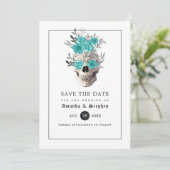 Gotische trouwdatum-herinnering save the date (Staand voorkant)