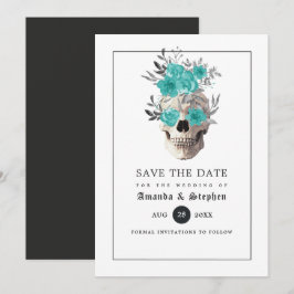 Gotische trouwdatum-herinnering save the date