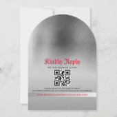 Gotische trouwuitnodiging met QR-code Kaart (Achterkant)