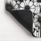 Gotische Tuin Rhapsody Zwarte Inkt Bloemen Explosi Muismat (Hoek)