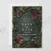 Gotische Tuin Trouwromantiek Save The Date (Voorkant)