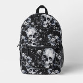 Gotische Tuinschedels en Bloemen Gothic Zomer Bedrukte Rugzak (Voorkant)