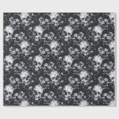 Gotische Tuinschedels en Bloemen Gothic Zomer Cadeaupapier (Vlak)