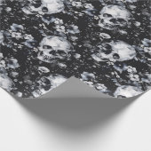 Gotische Tuinschedels en Bloemen Gothic Zomer Cadeaupapier (Hoek)