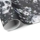 Gotische Tuinschedels en Bloemen Gothic Zomer Cadeaupapier (Rol Hoek)