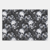 Gotische Tuinschedels en Bloemen Gothic Zomer Inpakpapier Vel (Voorkant 3)
