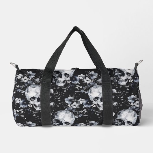 Gotische Tuinschedels en Bloemen Gothic Zomer Plunjezak (Voorkant)